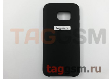 Задняя накладка для Samsung G930 Galaxy S7 (силикон, черная), ориг