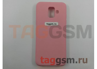 Задняя накладка для Samsung A6 / A600 Galaxy A6 (2018) (силикон, розовая), ориг