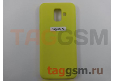 Задняя накладка для Samsung A6 / A600 Galaxy A6 (2018) (силикон, лимонная), ориг