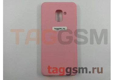 Задняя накладка для Samsung A8 Plus / A730F Galaxy A8 Plus (2018) (силикон, розовая), ориг