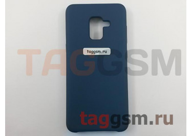 Задняя накладка для Samsung A8 / A530 / Galaxy A8 (2018) (силикон, синяя), ориг