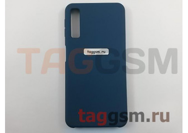 Задняя накладка для Samsung A7 / A750 Galaxy A7 (2018) (силикон, синяя), ориг