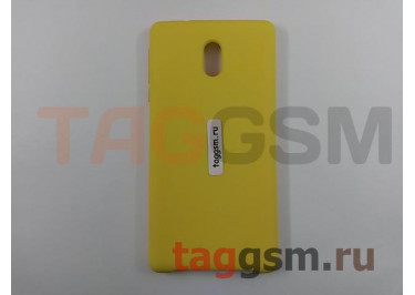 Задняя накладка для Nokia 3 (силикон, желтая), ориг