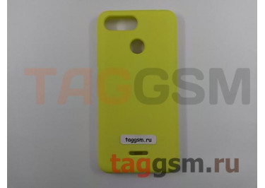 Задняя накладка для Xiaomi Redmi 6 (силикон, лимонная), ориг
