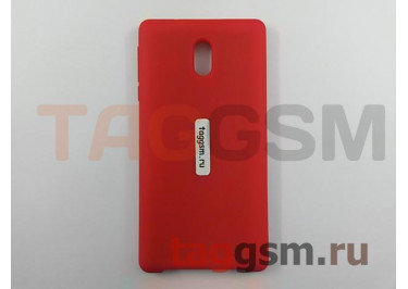 Задняя накладка для Nokia 3 (силикон, красная), ориг