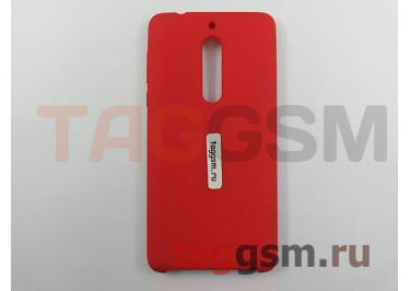 Задняя накладка для Nokia 5 (силикон, красная), ориг
