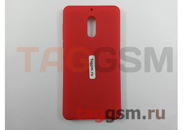 Задняя накладка для Nokia 6 (силикон, красная), ориг