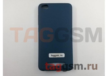 Задняя накладка для Xiaomi Redmi 4A (силикон, синяя), ориг