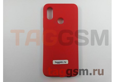 Задняя накладка для Xiaomi Mi 8 (силикон, красная), ориг