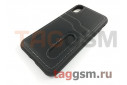 Задняя накладка для iPhone X / XS (экокожа, с двойным карманом для карт, черная) Joysidea