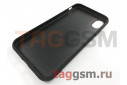 Задняя накладка для iPhone X / XS (карбон, черная) Joysidea