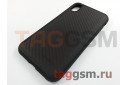 Задняя накладка для iPhone XR (карбон, коричневая) Joysidea