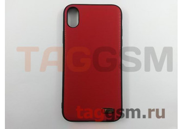 Задняя накладка для iPhone XR (экокожа, красная) Joysidea