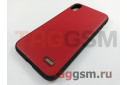 Задняя накладка для iPhone XR (экокожа, красная) Joysidea