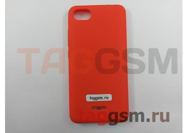 Задняя накладка для Xiaomi Redmi 6A (силикон, оранжевая), ориг