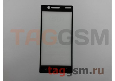 Пленка / стекло на дисплей для Nokia 3 (Gorilla Glass) 5D (черный) техпак
