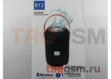 Колонка портативная (Bluetooth+AUX+MicroSD) (черная) R12