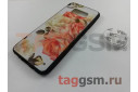 Задняя накладка для Samsung G950 Galaxy S8 (пластик с силиконовой окантовкой, попсокет, оранжевая роза) техпак