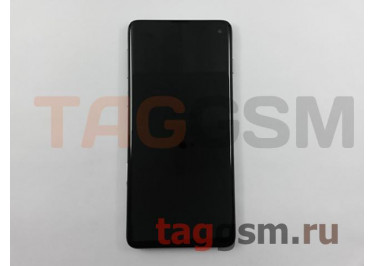 Дисплей для Samsung  SM-G973 Galaxy S10 + тачскрин + рамка (черный), ОРИГ100%