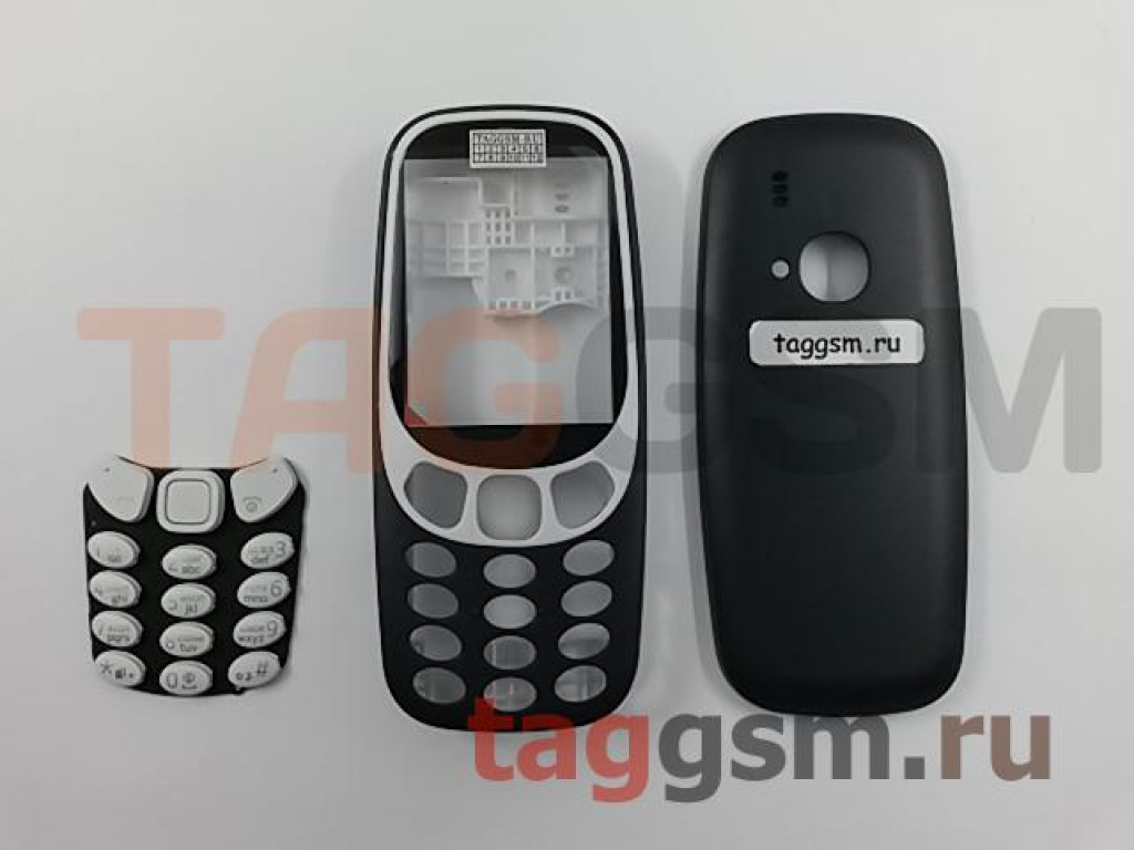 Корпус Nokia 3310 (2017) со средней частью + клавиатура (синий)