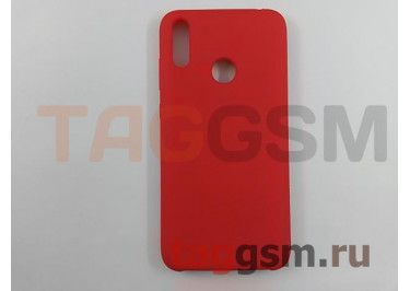 Задняя накладка для Huawei Y7 (2019) (силикон, матовая, красная) Faison