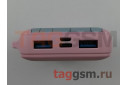 Портативное зарядное устройство (Power Bank) (Aspor A358, 2USB выхода 2400mA  /  24000mA) Емкость 10000mAh (с рисунком, розовый)