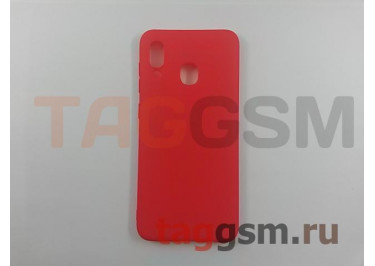 Задняя накладка для Samsung A30 / A305 Galaxy A30 (2019) (силикон, матовая, красная) техпак