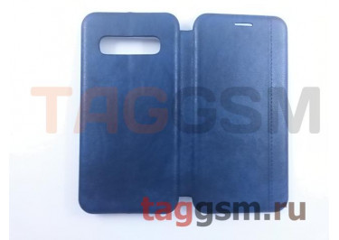 Сумка футляр-книга для Samsung G973FD Galaxy S10  (экокожа, с силиконовым креплением, на магните, синяя) техпак
