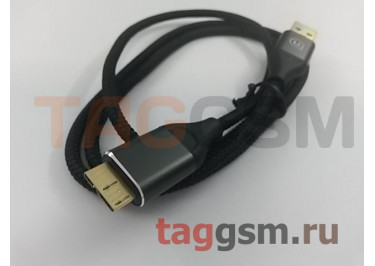 Кабель USB - micro USB 3.0 (ткань) (1м) черный, Usams (U19)