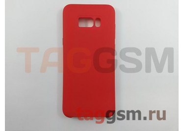 Задняя накладка для Samsung G955 Galaxy S8 Plus (силикон, матовая, красная) Faison
