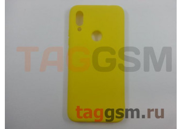 Задняя накладка для Xiaomi Redmi 7 (силикон, матовая, желтая) FINITY