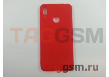 Задняя накладка для Huawei Y7 Prime (2019) (силикон, матовая, красная) FINITY