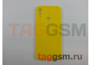 Задняя накладка для Xiaomi Redmi Note 7 (силикон, матовая, желтая) FINITY