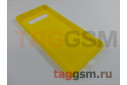 Задняя накладка для Samsung G975FD Galaxy S10 Plus (силикон, матовая, желтая) FINITY
