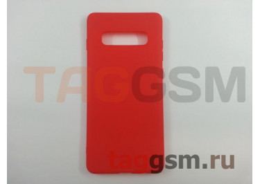 Задняя накладка для Samsung G975FD Galaxy S10 Plus (силикон, матовая, красная) FINITY