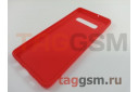 Задняя накладка для Samsung G975FD Galaxy S10 Plus (силикон, матовая, красная) FINITY