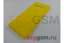 Задняя накладка для Samsung G973FD Galaxy S10 (силикон, матовая, желтая) FINITY