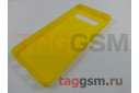 Задняя накладка для Samsung G973FD Galaxy S10 (силикон, матовая, желтая) FINITY