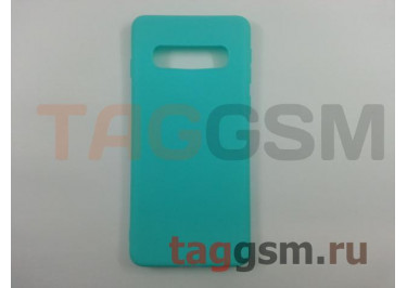 Задняя накладка для Samsung G973FD Galaxy S10 (силикон, матовая, бирюзовая) FINITY