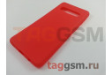 Задняя накладка для Samsung G973FD Galaxy S10 (силикон, матовая, красная) FINITY