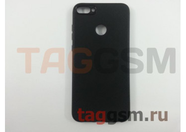 Задняя накладка для Huawei Honor 9i (силикон, матовая, черная (Pixel)) Faison