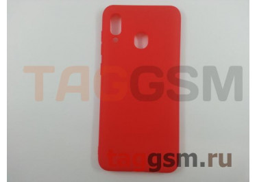 Задняя накладка для Samsung A30 / A305 Galaxy A30 (2019) (силикон, матовая, красная) FINITY