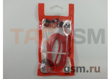 Кабель USB - micro USB 1м (ткань), красный TG