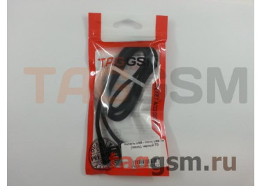 Кабель USB - micro USB 1м (ткань), черный TG