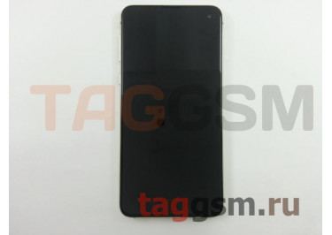 Дисплей для Samsung  SM-G970 Galaxy S10e + тачскрин + рамка (желтый), ОРИГ100%