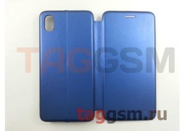 Сумка футляр-книга для Huawei Honor 8S (экокожа, с силиконовым креплением, на магните, синяя (PREMIUM Line)) Faison
