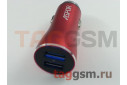 Автомобильное зарядное устройство USB 3400mA 2 выхода USB + кабель USB - Lightning, (A918) ASPOR (красный)