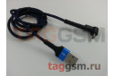 Кабель USB - micro USB (A185) ASPOR (1м) (черный / синий)