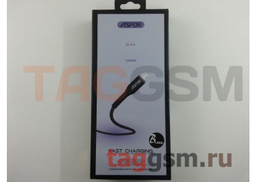 Кабель USB - micro USB (A166) ASPOR (1м) (черный)