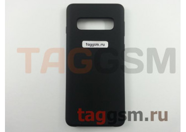 Задняя накладка для Samsung G973FD Galaxy S10 (силикон, черная), ориг
